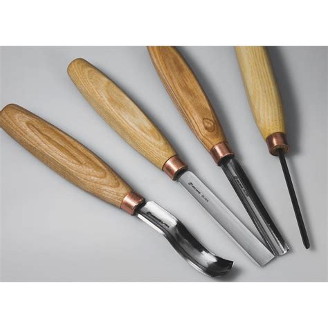 Beaver Craft Sc01 Wood Carving Gouge Set 4 Gouges Strop Polishing