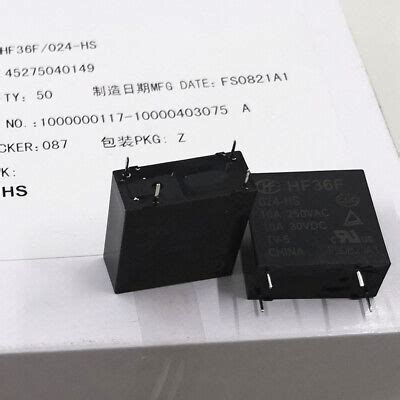 Pcs Hongfa Jzc F Hs Vdc Power Relay A Vac Pin New Ebay