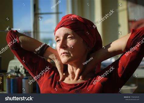 Female Portrait Mature Woman Dressed Red Stock Photo 1758256529 Shutterstock