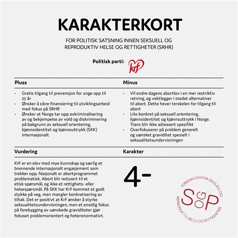 Hvor gode er partiene på seksuell og reproduktiv helse og rettigheter SRHR Sex og politikk