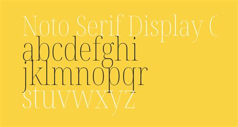 Noto Serif Display Condensed Thin free Font - What Font Is