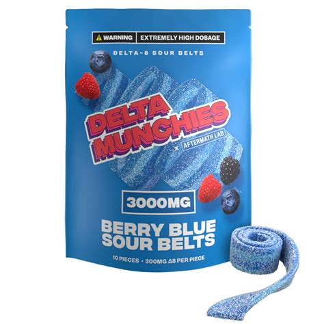 Delta Munchies Delta 8 Sour Belts 3000mg D8 Gas