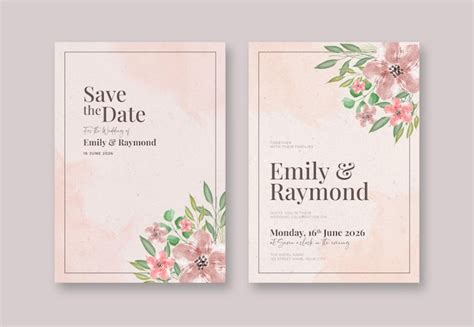 Premium Psd Simple And Elegant Wedding Card Template