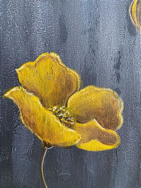 Картина для интерьера с желтыми цветами – заказать на Ярмарке Мастеров ...