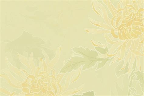 Yellow floral background design | Free Photo Illustration - rawpixel