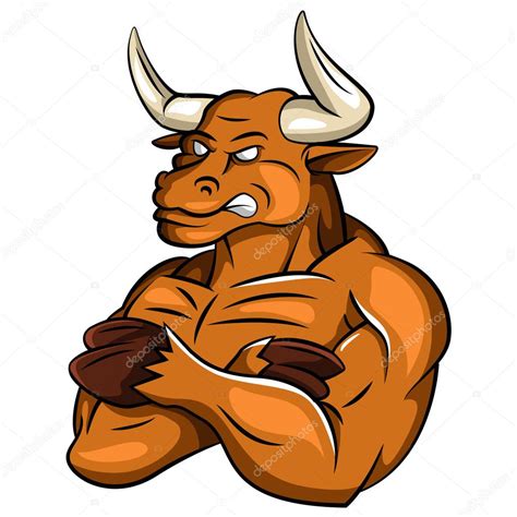 Bull Strong Mascot Stock Vector Image By ©funwayillustration 64128945