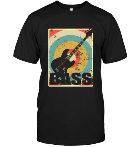 Vintage Electric Bass Guitar T Shirt Kitilan