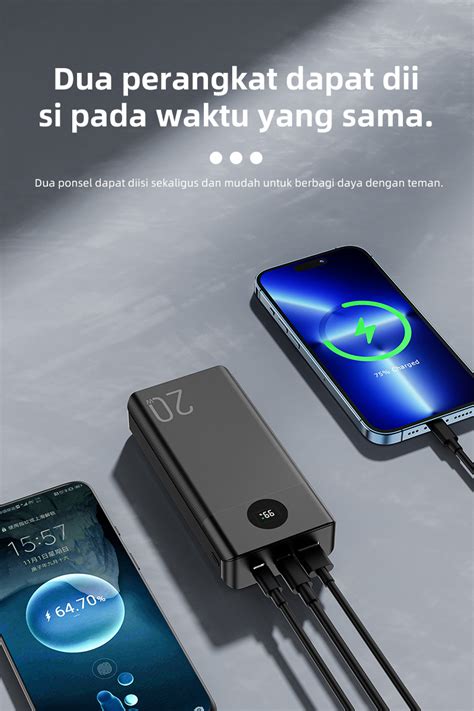 Jual HOT KIVEE Powerbank MAh Real Fast Charging W PD OC Input Output LED