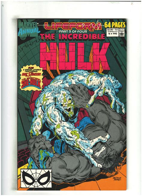 Incredible Hulk Annual 16 VF 8 5 Marvel Comics 1990 Lifeform Comic