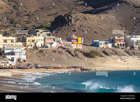 Cape Verde Sao Vicente Island Sao Pedro Fishing Village And