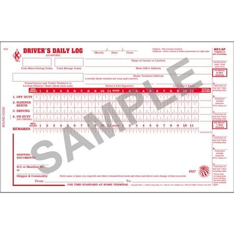 Driver S Daily Log Book With Simplified DVIR 2 Ply Stock