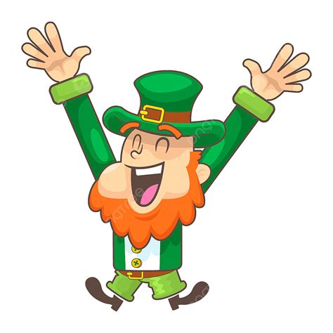 Happy Saint Patricks Day Clipart Vector Happy Leprechaun Vector Illustration Saint Patrick S