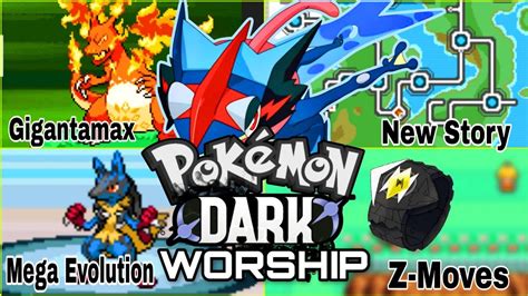 Completed GBA Rom Hack 2023 Pokemon Dark Worship Gigantamax Mega