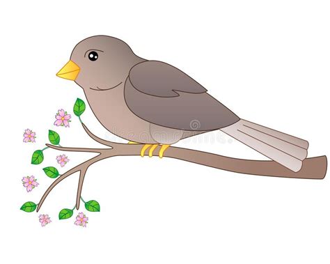 Bird Sits On A Nest Vector Linear Picture For Coloring A Small Bird