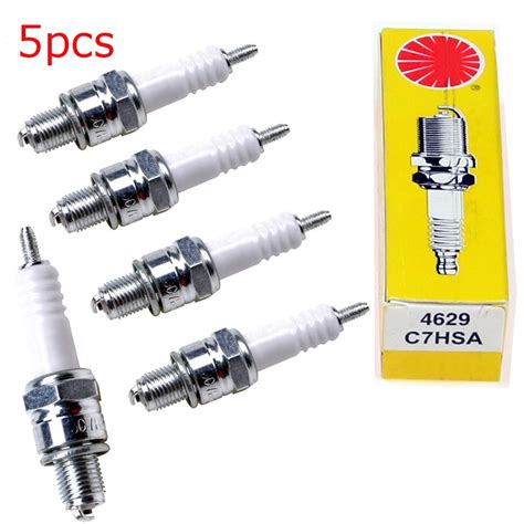 5pcs Motorcycle Racing Spark Plug Sparking Plugs For Scooter Mower