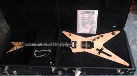 Washburn Usa Dime 3 Southern Cross Black Back 97 Ultra Rare Dimebag Guitar Electric Guitar For