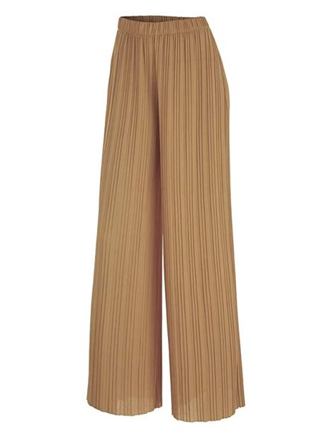 Lock And Love Womens Pleated Wide Leg Palazzo Maxi Pants With