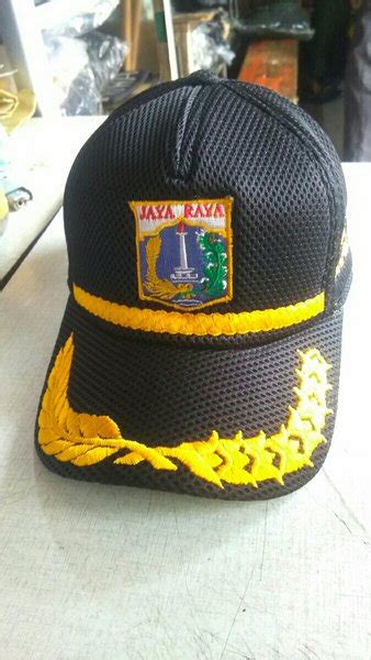 Jual Topi Logo Bordir Dki Lis Padi Kapas Gratis Nama Bordir Di Lapak