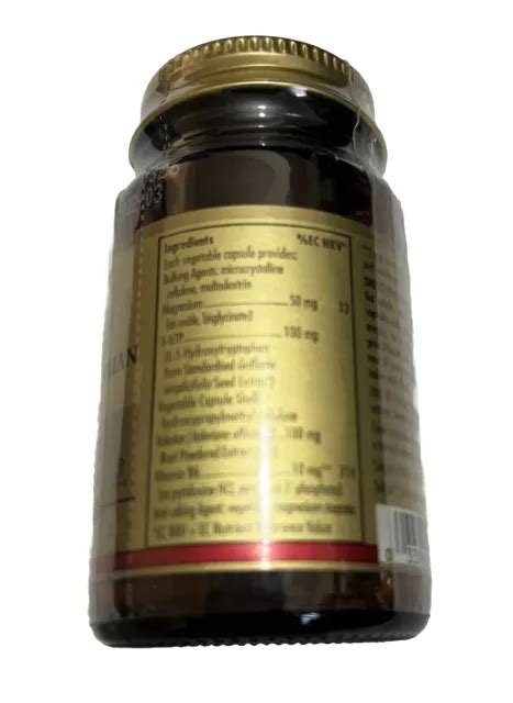 SOLGAR 5 HTP L 5 HYDROXYTRYPTOPHAN Complex 30 Caps Stress Relief 12