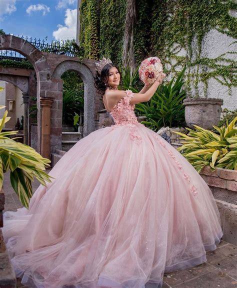 Pink And Gold Quinceanera Dress Gold Dama Dresses Butterfly