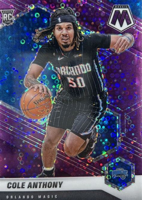 Cole Anthony 2020 Mosaic 207 Fast Break Purple 50 PSA 10 Price Guide