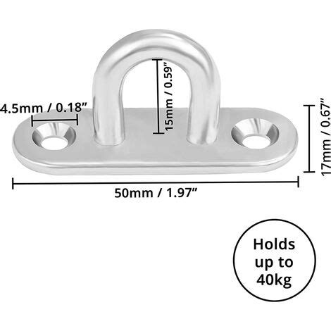 Piezas Placas De Ojo De Acero Inoxidable M Ganchos De Techo Para