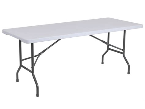 Mesa Plegable Rectangular Blanca 183 X 74 Cm