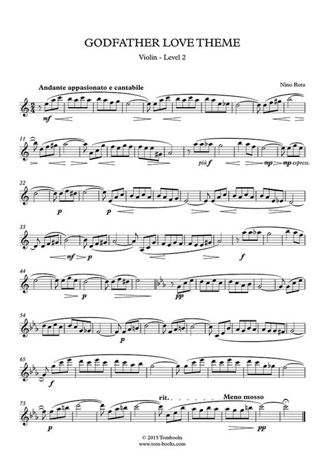 Download Digital Sheet Music of Nino Rota for Violin