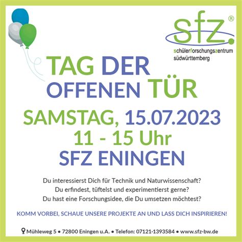 Tag der offenen Tür am SFZ Standort Eningen SFZ