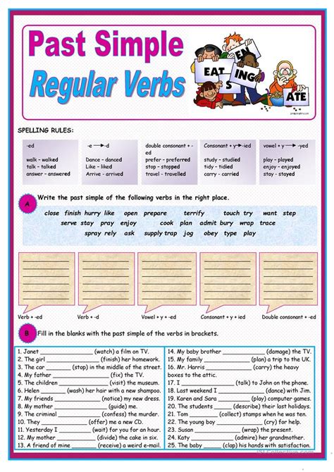 2421 Free Esl Past Simple Tense Worksheets Free Printable Past Past