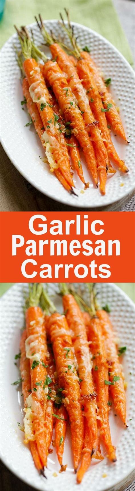 Garlic Parmesan Roasted Carrots Easy Delicious Recipes