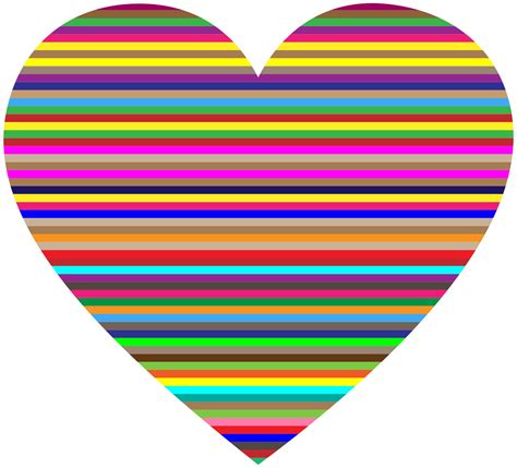 Horizontal Rainbow Heart Clip Art Image Clipsafari