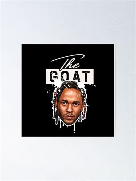 K Dot The Rap Goat Hip Hop Illustration Portrait White ©music