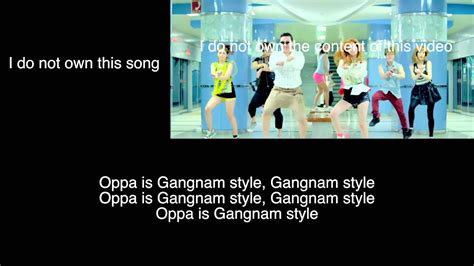 Gangnam style psy lyrics - lasopabravo