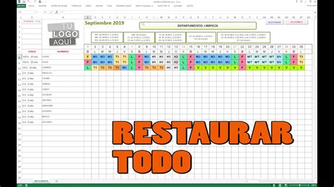 Horario Trabajadores Excel Algunos Trucos Youtube