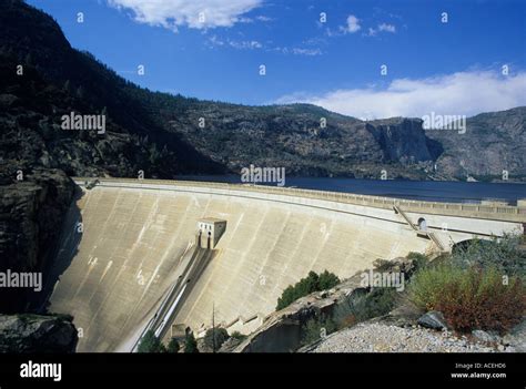 O Shaughnessy Dam Which Created Hetch Hetchy Reservoir In Yosemite