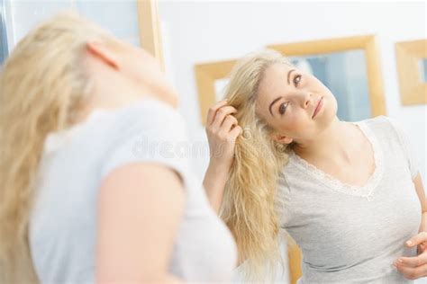 Woman With Wet Blonde Hair Stock Photo Image Of Beautiful