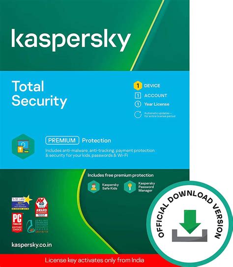 Buy Kaspersky Antivirus Total Security Premium 1 User 1 Year Email