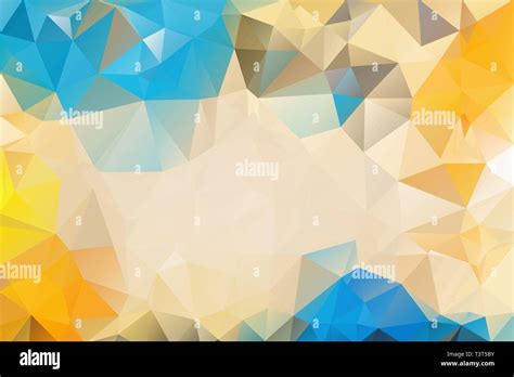 Colorful abstract background from triangles, blue and yellow gradient ...