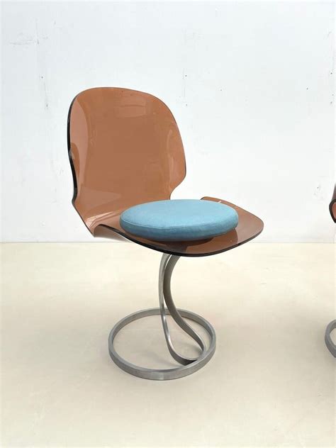 Pair Of Mid Century Modern Plexiglass Chairs 1970 For Sale At 1stdibs