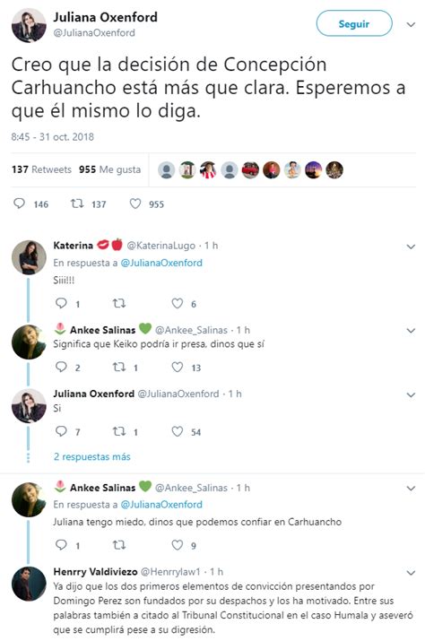 Keiko Fujimori Detenida V A Twitter Periodista Juliana Oxenford