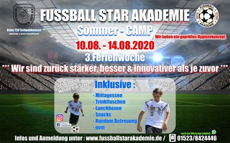 Sommer Fussballcamp Beim Tsv Schwabhausen