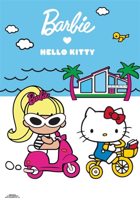 Hello Kitty And Barbie ⭐️ Hello Kitty Wallpaper Hello Kitty Hello Kitty Drawing