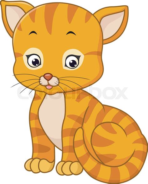 Cute Cat Cartoon Stock Vector Colourbox