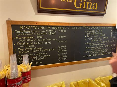 Menu Da La Bottega Della Gina XXL Ristorante Verona