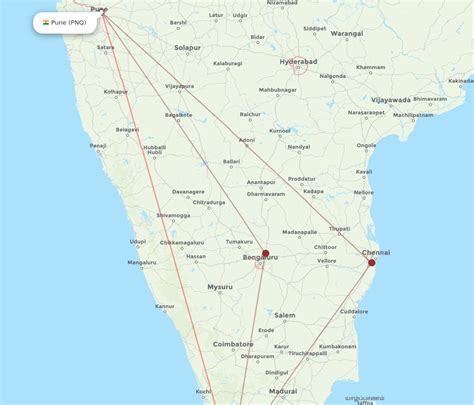 All Flight Routes From Pune To Thiruvananthapuram PNQ To TRV Flight