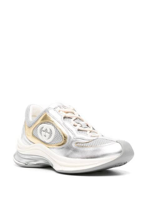 Gucci Run Interlocking G Metallic Sneakers Farfetch