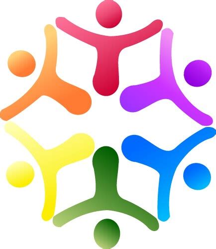 Teamwork Group People Working Together Logo Vector Image