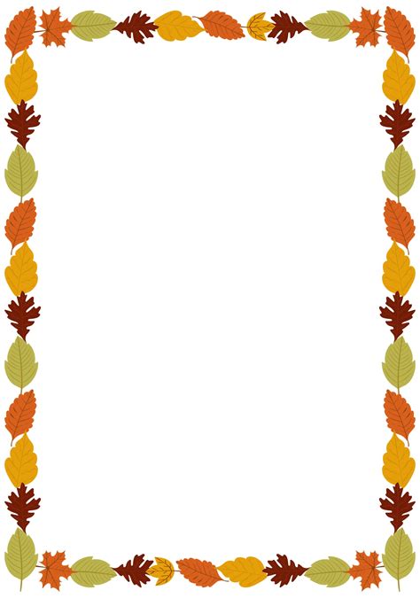 Free Fall Leaf Borders For Word