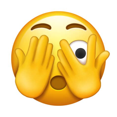 Emojipedia 样本图像 140上的🫣 偷看